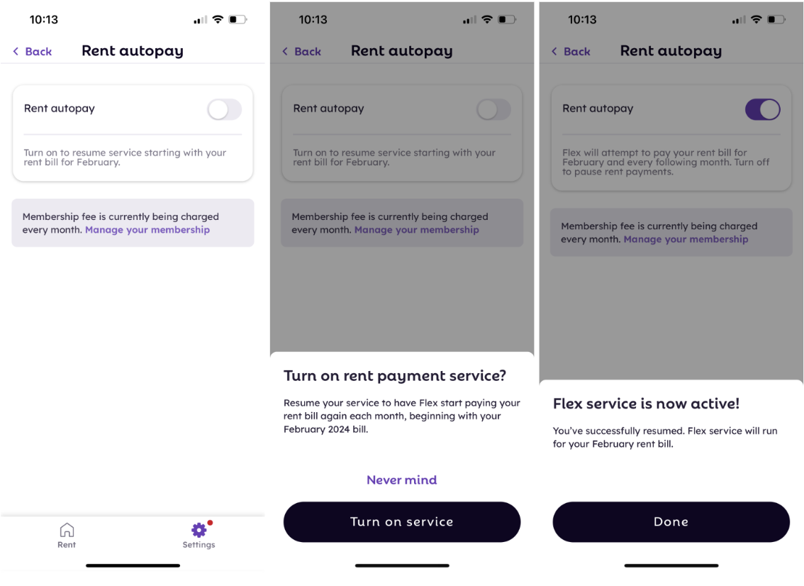 Rent Autopay On Flex Help Center